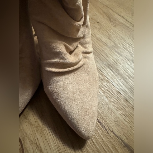 Simmi London Crème Suede sock boot 4” stiletto heel - Picture 10 of 15